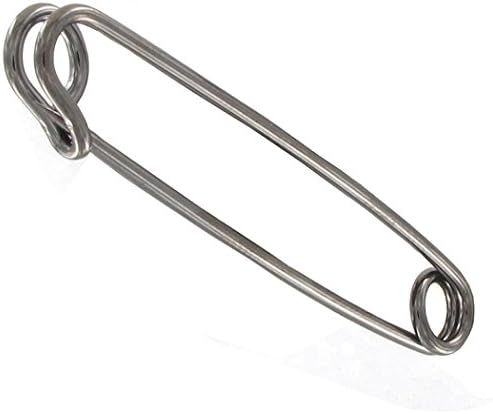 Made in USA Gunmetal Tone Mens Collar Bar Safety Pin 2" Ky and Co