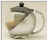 Tea Pot / Brushed Chrome Look 2 Cup