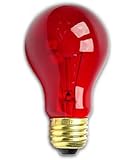 25 Watt A19 Transparent Red Light Bulb