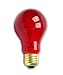 25 Watt A19 Transparent Red Light Bulb