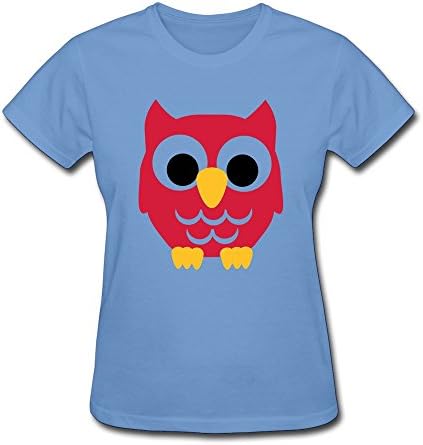 FACAI Women's Owl Kids Cotton Crew Neck Short Sleeve T-Shirt Tee Sky XS