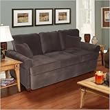 IMAGE OF Sleep and Store Queen Sleeper Sofa with Rolled Arm Color: Suave-Charcoal