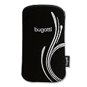 Tasche SlimCase SoftTouchNeopren silver "b" von bugatti passend zu LG Electronics GS500, GS 500, schwarz, silber