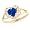 10k Gold Synthetic Sapphire September Birthstone Ring