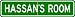 HASSAN ROOM SIGN - Personalized Gift Boy or Girl, Aluminum