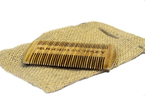 Beard and Moustache Comb with Green Sandalwood From Rugged Monkey Grooming