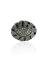 11x16x20mm .925 Sterling Silver 1.17ct Diamond Pave Spacer Bead Jewelry