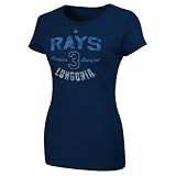 Evan Longoria Tampa Bay Rays Women's Navy Trophy Man Player T-Shirt