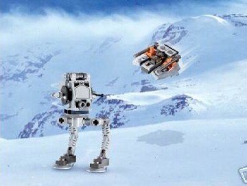 4189MBRY0EL Star Wars Lego #4486 Mini Building Set AT ST and Snowspeeder
