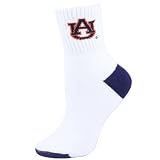 Auburn Tigers White Ladies 9-11 Roll Socks