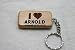 I Love Arnold Schwarzenegger Wooden Keychain