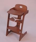 Mahogany Tipp-Topp Highchair with Red Pad