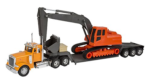 New ray peterbilt model 379 truck with backhoe - new ray nr11283a