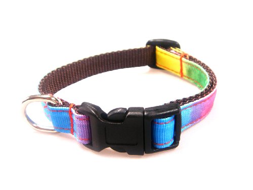 Xsmall Rainbow Dog Collar: 1/2