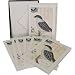 Black White Bird Glitter Cavallini Boxed Cards and Envelopes, Set of 10 with Vintage Look
