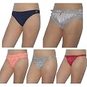 5 PACK: Ladies Sexy Stretch Panties G String Thong / Knickers - Mixed Brands - Multicolor -Size: M