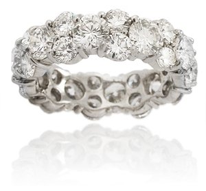 Diamond Platinum Eternity Wedding Band Ring