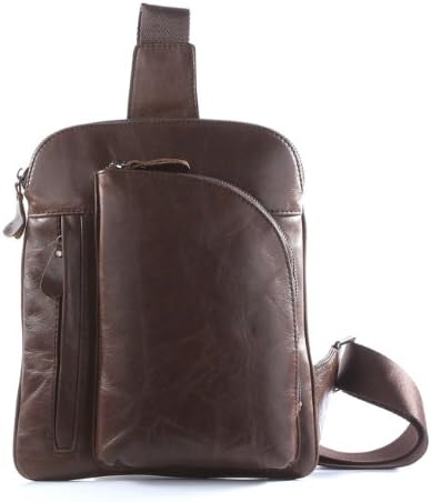 AB Earth Vintage Leather Men Chest Bag Backpack Messenger Bag, M208