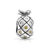 Bling Jewelry CZ April November Birthstone Pineapple Sterling Silver Bead Pandora Troll Compatible
