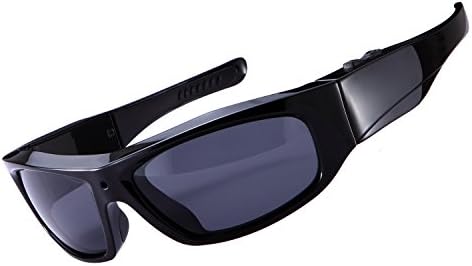 Forestfish Video Camera Sunglasses HD 720P Video Recorder with 8GB SD Card Spy Camera Camcorder Mini DVR Eyewear Polarized Sunglasses UV400 Sports Glasses - Black