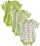 Babyworks Baby-Boys Newborn 3 Piece Set Creepers Bodysuit, Green, 6-9 Months