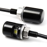 White LED Black Billet Housing License Plate Light Bolts For Yamaha FZ1 FZ6 YZF-R1 YZF-R6 YZF600 YZF600R FZR750 FZR250 FZR400 TZR250 FJR1300 JR1200 GTS1000 BT1100 Bulldog