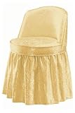 Delmar Swivel Vanity Stool W / skirt