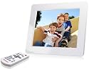 Transcend Digitaler Bilderrahmen (20,3cm (8 Zoll) Display, 2GB interner Speicher, Videowiedergabe, integrierter MP3-Player, Kartenleser) wei&szlig;