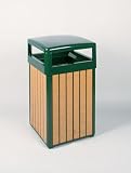 Howard Regent 50 29 gallon Perma-Wood Slat Hinged Top Empire Green with Cedar Waste Receptacle R34HT-50