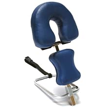 3B Scientific W15056DB Dark Blue Stainless Steel Adjustable Headrest, For Use With Therapy Tables, 11.8" Length x 15.7" Width x 9.4" Height