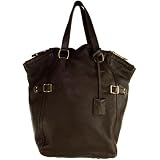 YSL Oversized Downtown in Camel, Tan Deerskin Leather