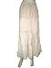 Bohemian Shabby Chic Womens Skirts Pale Pink 4 Tiered Cotton Long Skirts 38 Inch