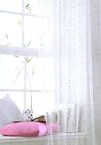 POPSICLE TAB TOP VOILE CURTAIN PANEL IN WHITE