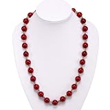 Handmade Indian Ruby Necklace With Silver Floral Beads