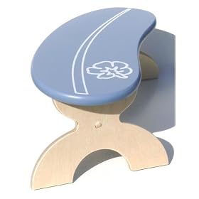 Painted Wood Surfboard Step Stool