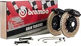 Brembo GT Grand Turismo Big Brake Kit 4 Piston Black Caliper 345x28 2-Piece Drilled Rotors