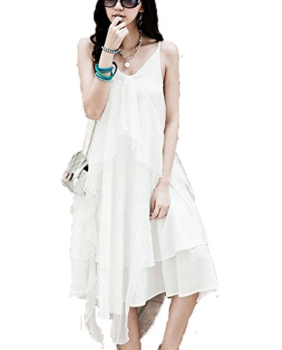 (ディーコッテ)D'Kotte レディース 春 夏 ワンピース ドレス ロング マキシ キャミ フリル シフォン ふわふわ neaa245