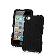 Black Totem Cool Wave Design Silicone Skin Case Cover Accessory for Apple Ipod Touch 4th Generation 4g 4 8gb 32gb 64gb By Electromaster