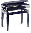 Stagg Piano Bench - Black Gloss and Black Velvet - Extra Case