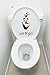 Olaf Let it Go Toilet Seat Decal Vinyl Car Truck Decal Sticker (Black, 12