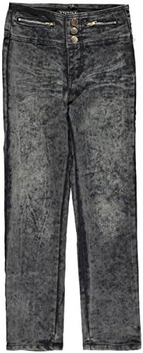 Thrill Big Girls' "Zipsy" High-Waisted Skinny Jeans - charcoal gray/indigo, 12
