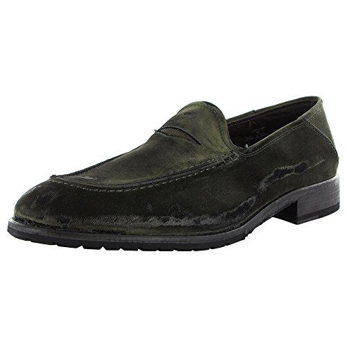 Donald J Pliner Zvian Men's Slip on Loafer in Navy Distressed Velvet