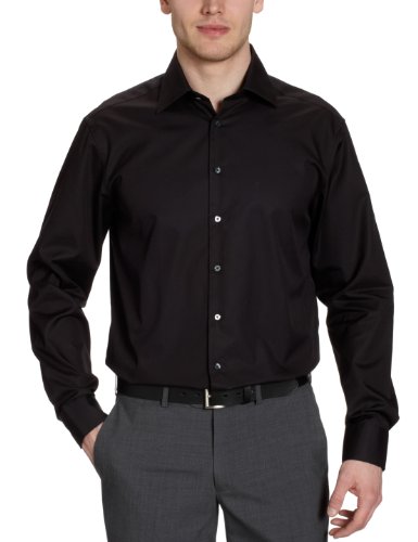 Jacques Britt Herren Businesshemd Custom Fit 20.969503 Ben, Gr. 44 (XL), Schwarz (40 - uni Preisvergleich