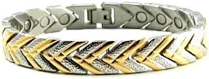 Herringbone ~ Titanium Magnetic Therapy Bracelet - Size 6.0" 6.5" 7.0" 7.5" 8.0" 8.5" 9.0" (9.0 Inch)