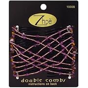 Zhoe Double Hair Combs 10008 Purple