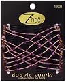 Zhoe Double Hair Combs 10008 Purple