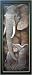 Framed Elephant Baby African Safari Serengeti Picture