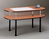 Adjustable Height Conference Table Perfect for Architects in Pearwood - Mayline Office Furniture - 3060PLG4CPB