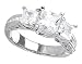 14K White Gold 1 1/3 ctw. Princess Cut Three-Stone Diamond Ring - (I-J;I1-I2)