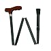Carex Folding Adjustable Handle Cane with Walnut Pistol Handle